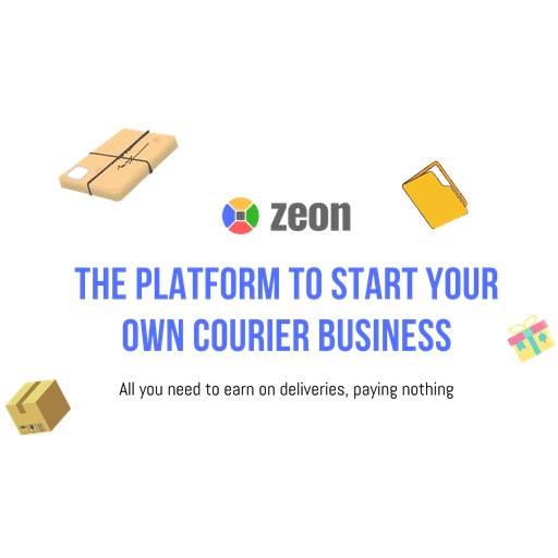 ZEON courier platform infographics